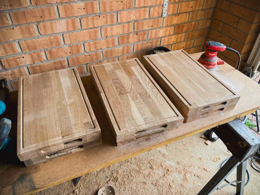 Made to order chopping oak chopping board.