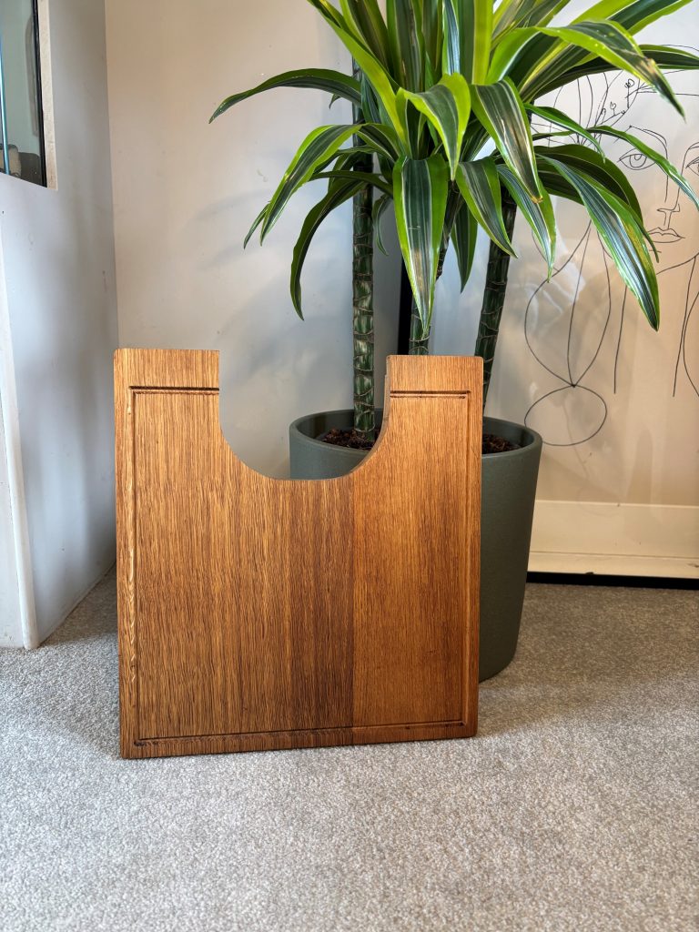 Campervan oak sink cover